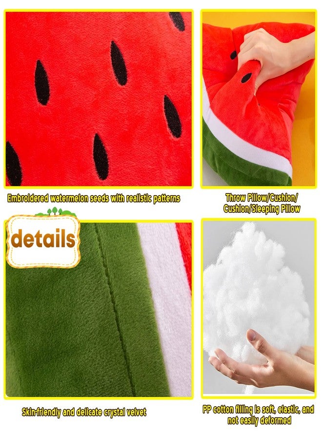 CHELEI2019 11.8" Watermelon Pillow Plush Soft Stuffed Fruit Cushion Hug Toy Gifts for Kids - Image 3